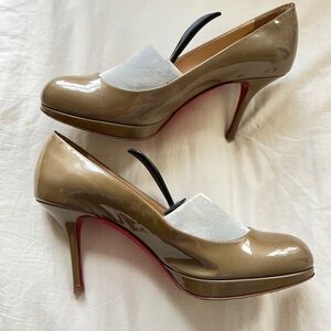 Christian Louboutin Brown Heels with Red Soles